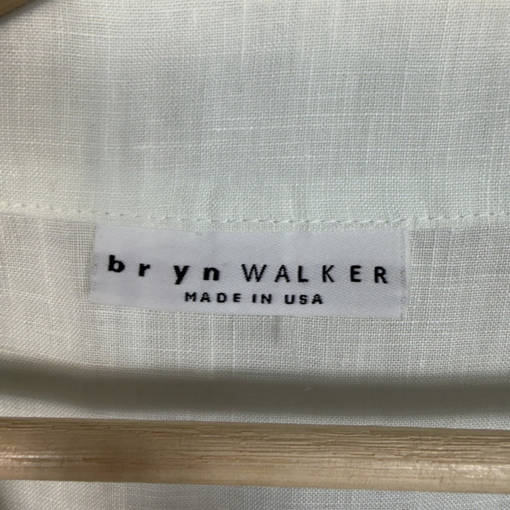 Bryn Walker Linen Top Sz S Pale Green Boat Neck Oversized Boxy Short Sleeve - Picture 3 of 10